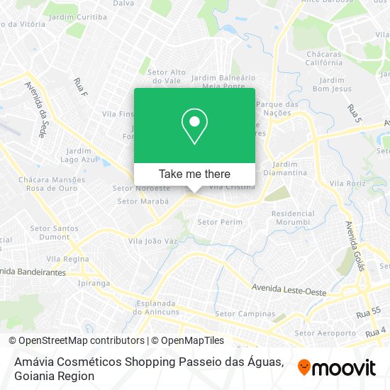 Amávia Cosméticos Shopping Passeio das Águas map