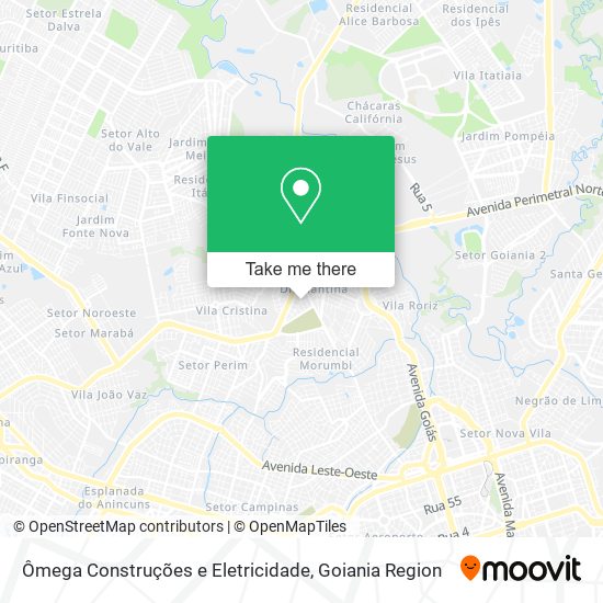 Mapa Ômega Construções e Eletricidade