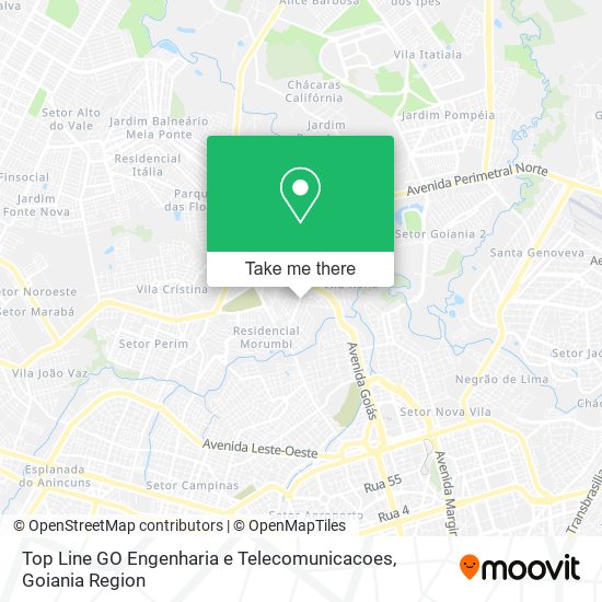 Mapa Top Line GO Engenharia e Telecomunicacoes