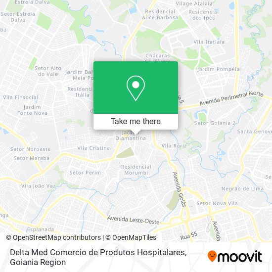 Mapa Delta Med Comercio de Produtos Hospitalares