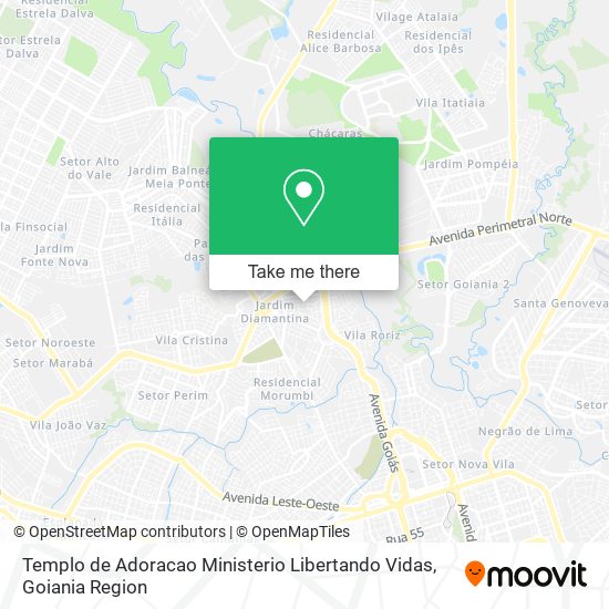 Mapa Templo de Adoracao Ministerio Libertando Vidas