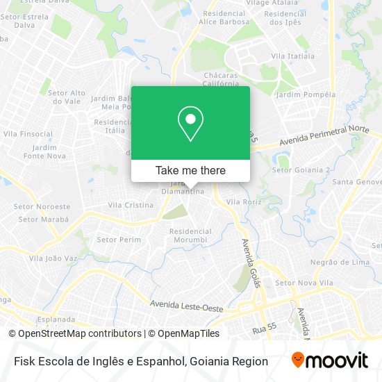 Mapa Fisk Escola de Inglês e Espanhol