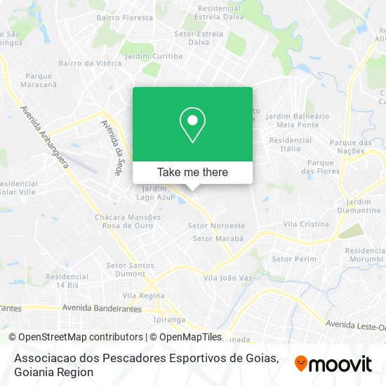 Mapa Associacao dos Pescadores Esportivos de Goias