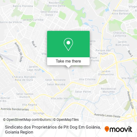 Sindicato dos Proprietários de Pit Dog Em Goiânia map