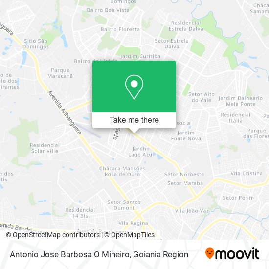 Antonio Jose Barbosa O Mineiro map