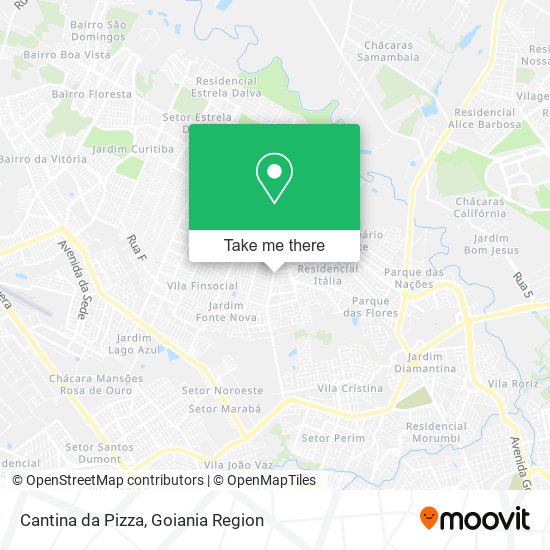 Mapa Cantina da Pizza