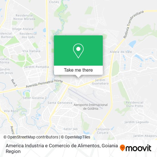 Mapa America Industria e Comercio de Alimentos