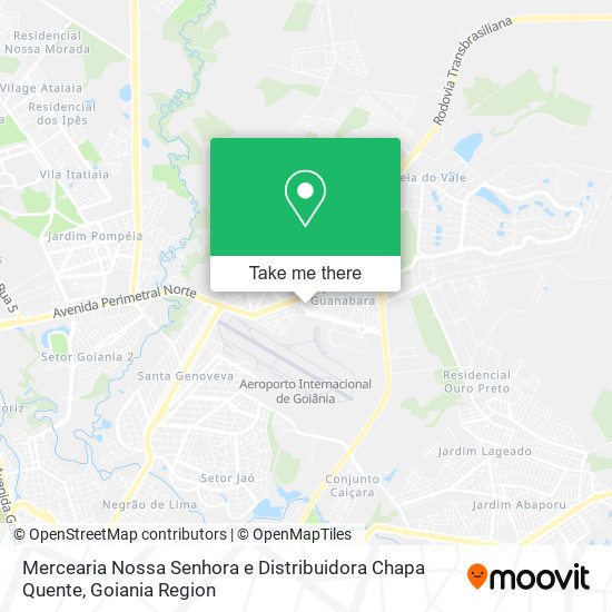 Mapa Mercearia Nossa Senhora e Distribuidora Chapa Quente