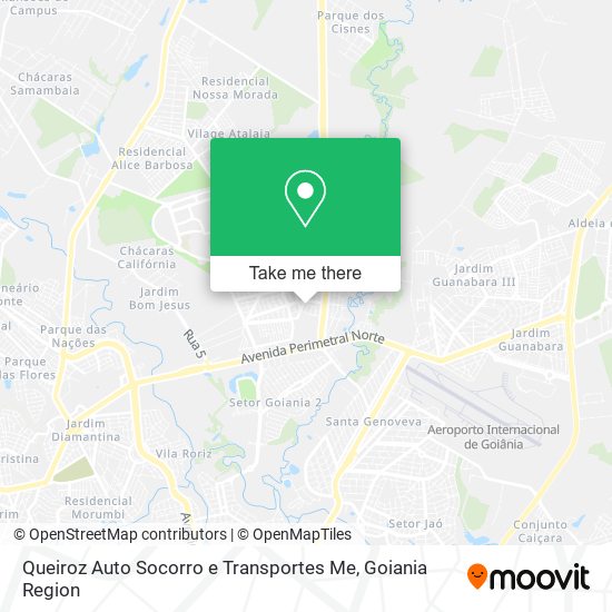 Mapa Queiroz Auto Socorro e Transportes Me