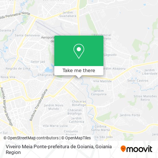 Mapa Viveiro Meia Ponte-prefeitura de Goiania