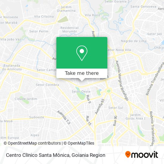 Mapa Centro Clínico Santa Mônica