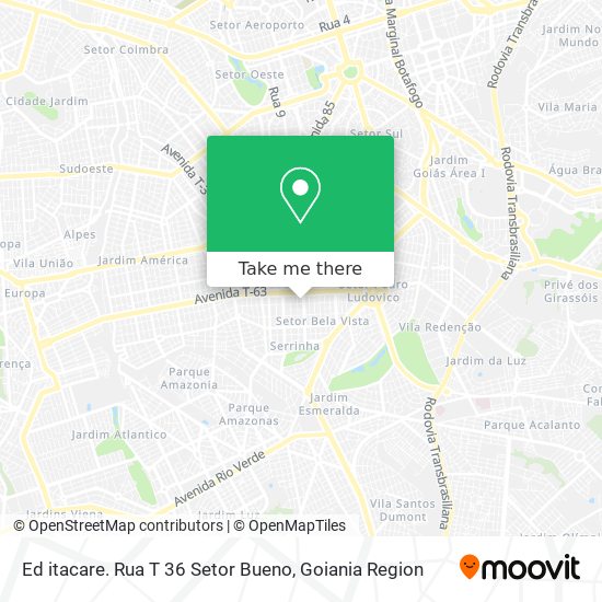 Ed itacare. Rua T 36 Setor Bueno map