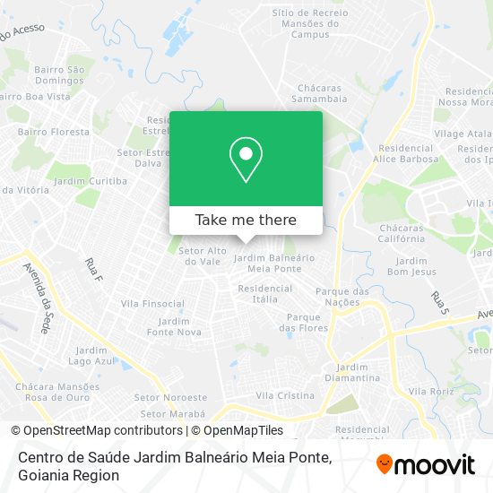 Centro de Saúde  Jardim Balneário Meia Ponte map