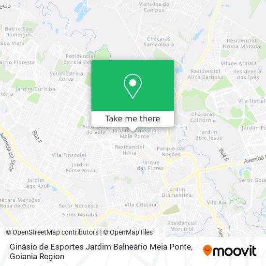 Mapa Ginásio de Esportes Jardim Balneário Meia Ponte