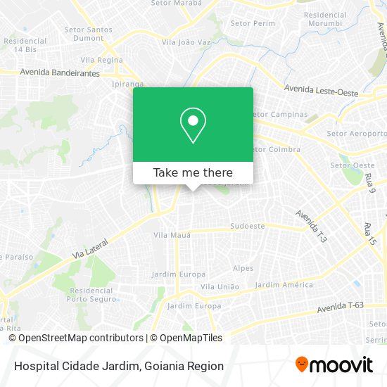 Hospital Cidade Jardim map