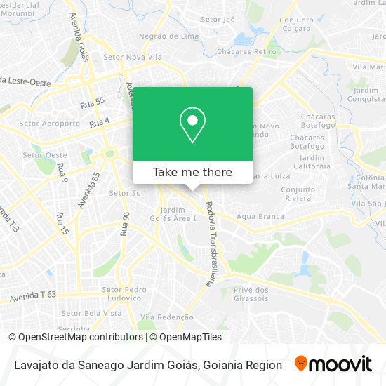 Lavajato da Saneago Jardim Goiás map