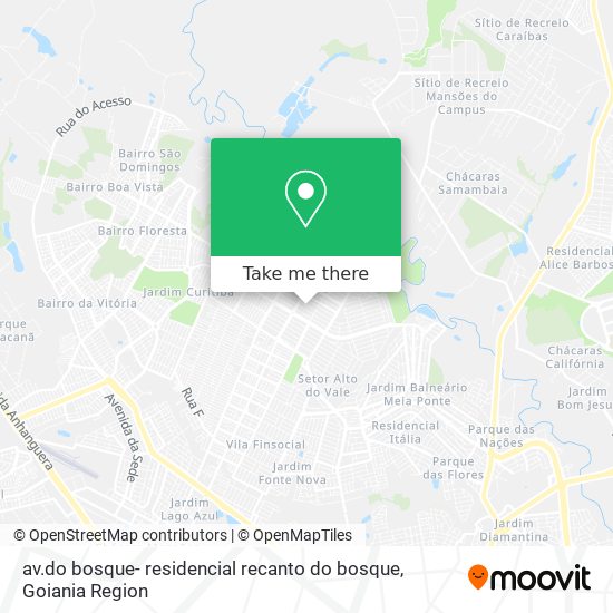 av.do bosque- residencial recanto do bosque map