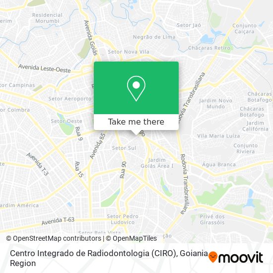 Mapa Centro Integrado de Radiodontologia (CIRO)