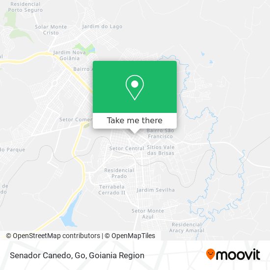 Mapa Senador Canedo, Go