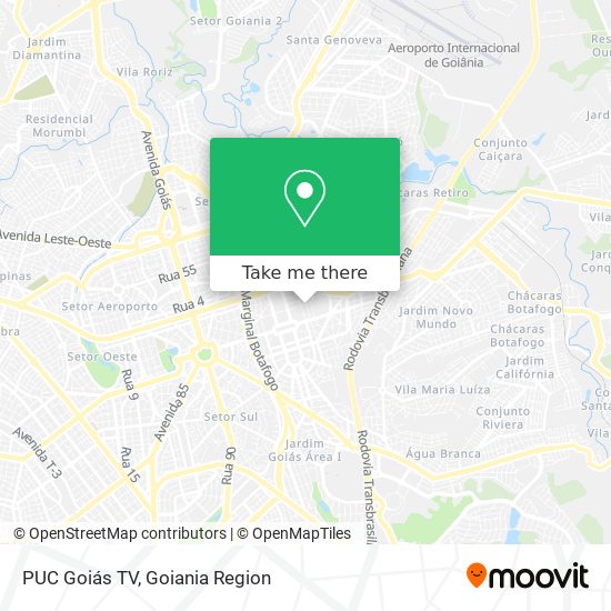 PUC Goiás TV map