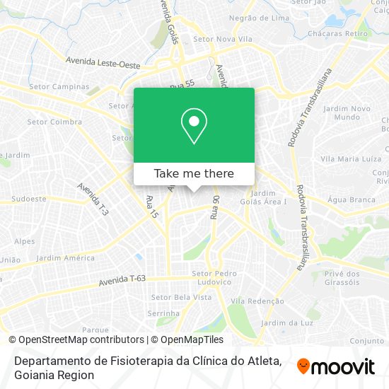 Departamento de Fisioterapia da Clínica do Atleta map