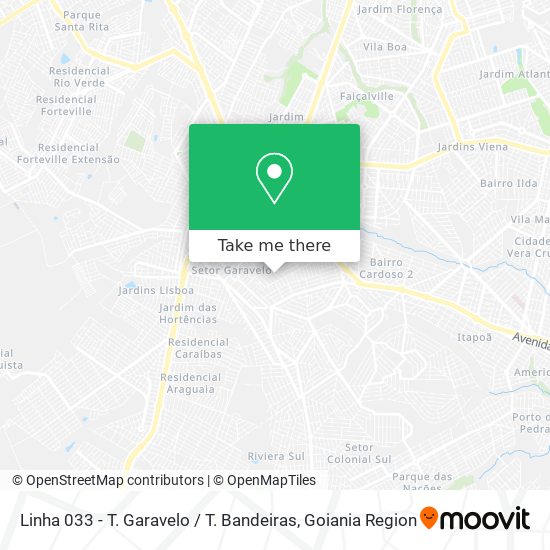 Mapa Linha 033 - T. Garavelo / T. Bandeiras