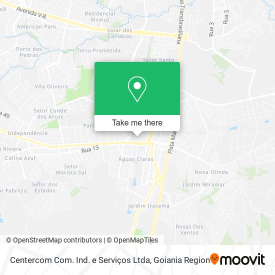 Mapa Centercom Com. Ind. e Serviços Ltda