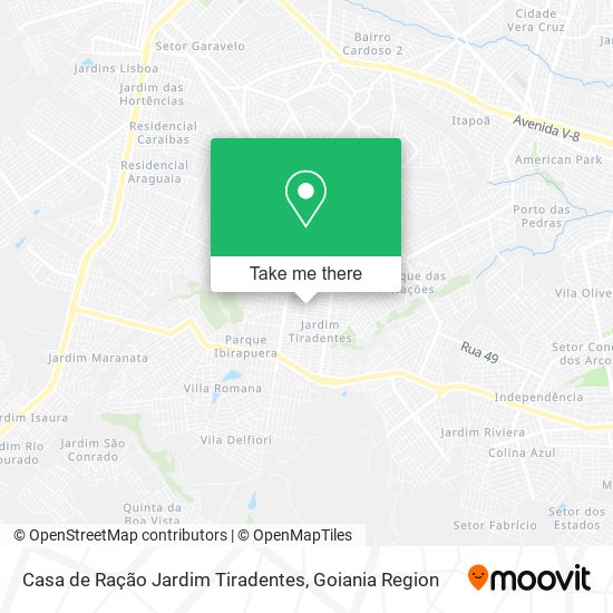 Mapa Casa de Ração Jardim Tiradentes