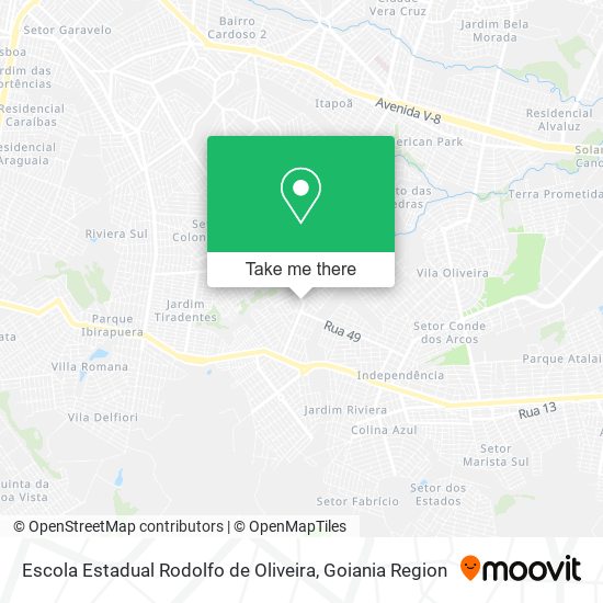 Mapa Escola Estadual Rodolfo de Oliveira