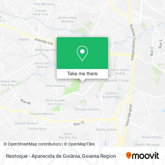 Restoque - Aparecida de Goiânia map