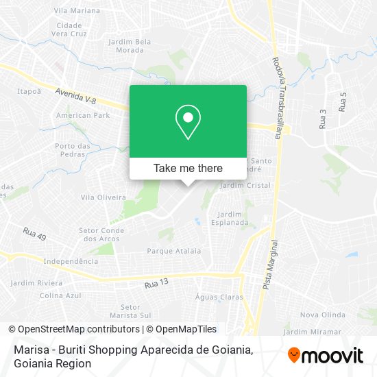 Marisa - Buriti Shopping Aparecida de Goiania map