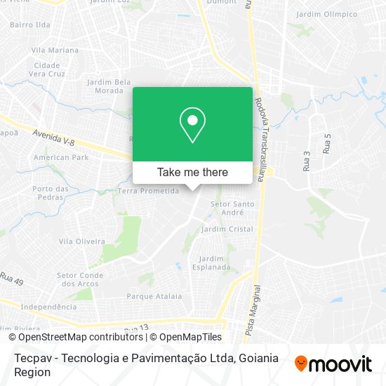 Mapa Tecpav - Tecnologia e Pavimentação Ltda