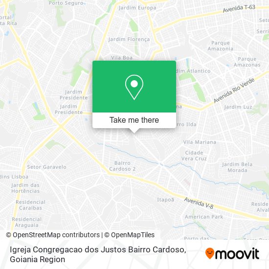 Mapa Igreja Congregacao dos Justos Bairro Cardoso