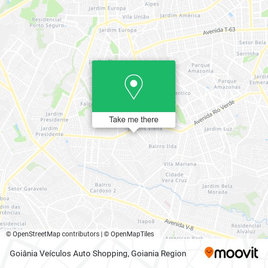 Goiânia Veículos Auto Shopping map