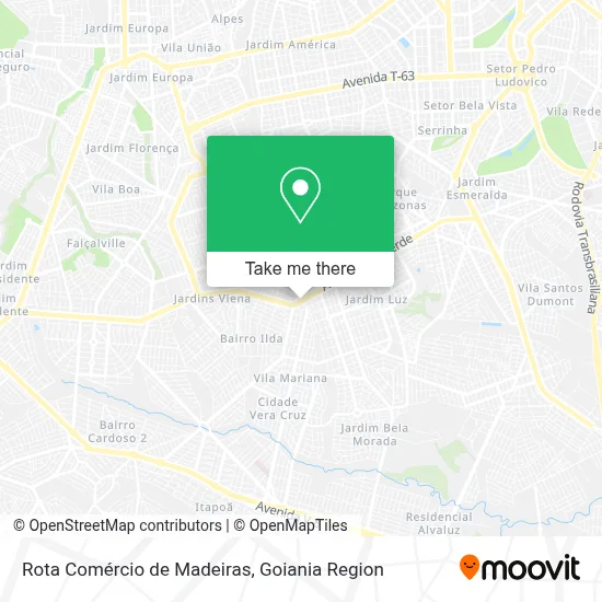 Rota Comércio de Madeiras map