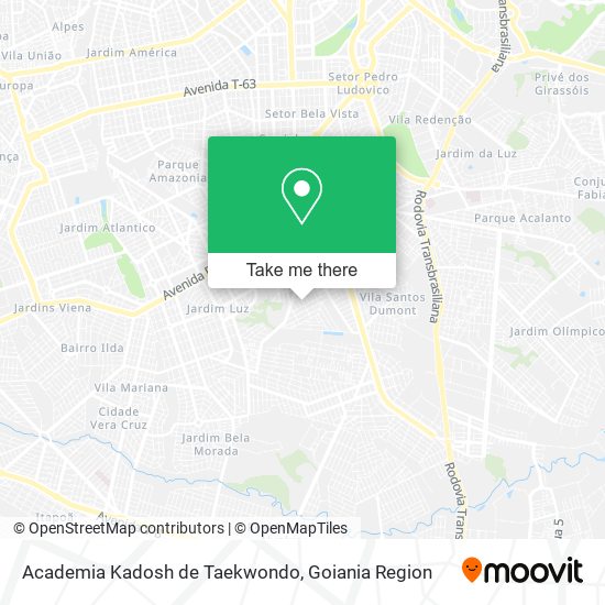 Mapa Academia Kadosh de Taekwondo