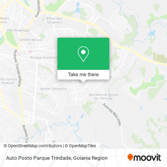 Mapa Auto Posto Parque Trindade