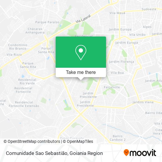 Mapa Comunidade Sao Sebastião
