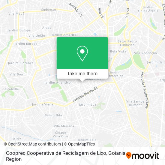 Mapa Cooprec Cooperativa de Reciclagem de Lixo