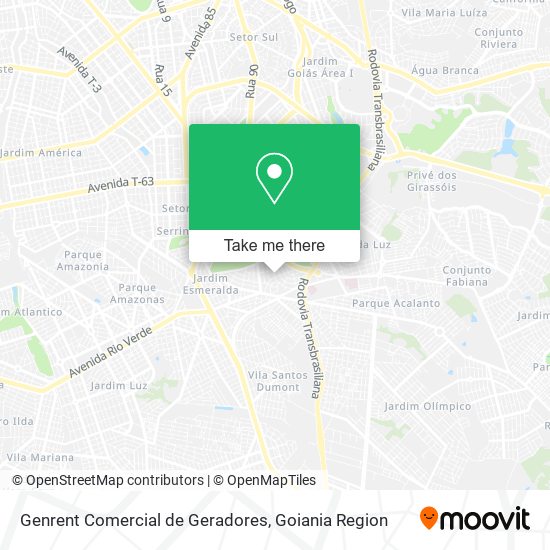 Mapa Genrent Comercial de Geradores