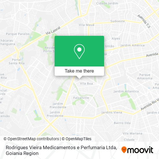 Mapa Rodrigues Vieira Medicamentos e Perfumaria Ltda