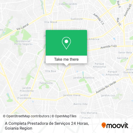 A Completa Prestadora de Serviços 24 Horas map