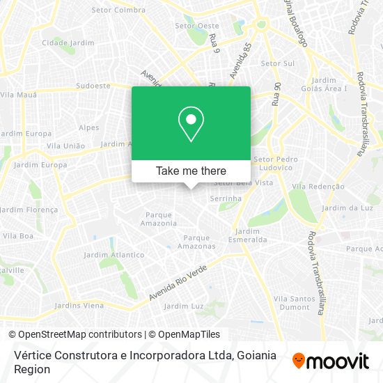 Mapa Vértice Construtora e Incorporadora Ltda