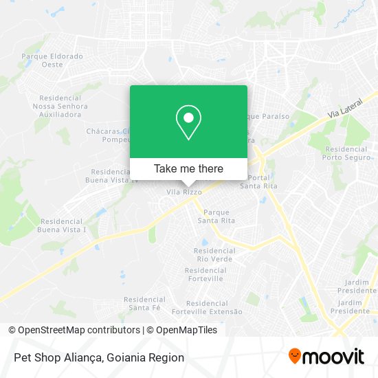 Mapa Pet Shop Aliança