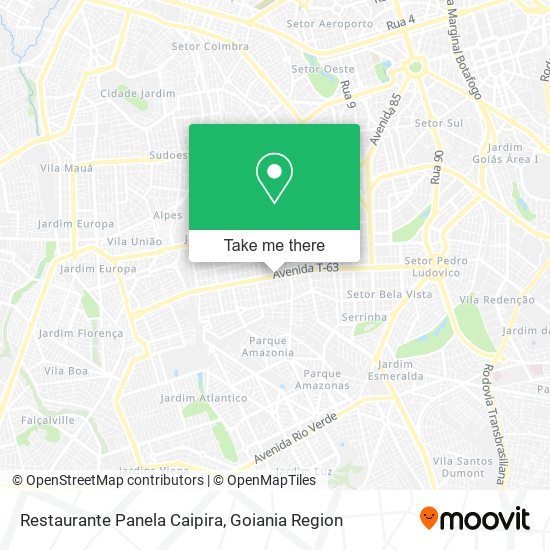 Mapa Restaurante Panela Caipira