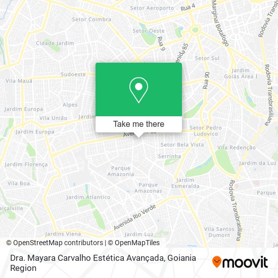 Mapa Dra. Mayara Carvalho Estética Avançada