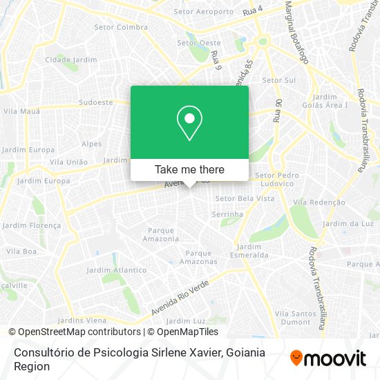 Consultório de Psicologia Sirlene Xavier map