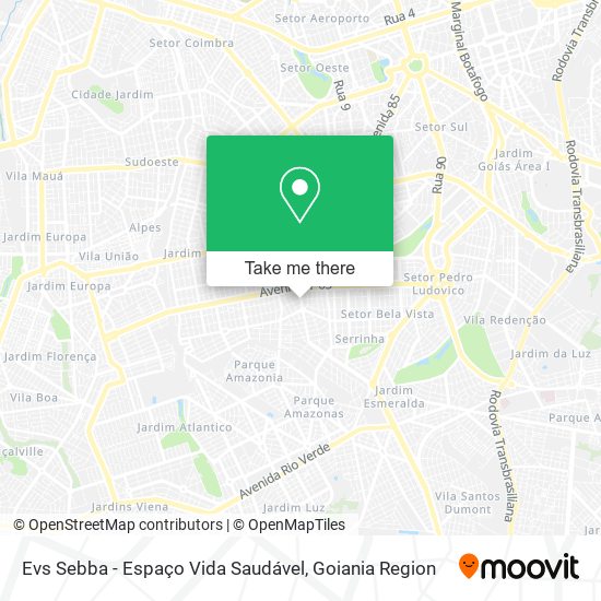 Mapa Evs Sebba - Espaço Vida Saudável