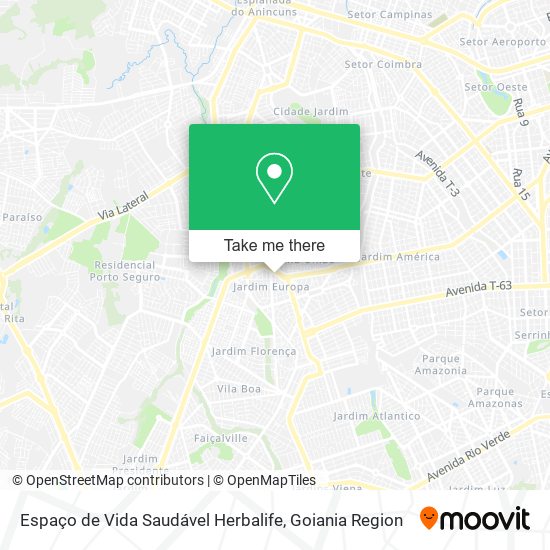 Espaço de Vida Saudável Herbalife map