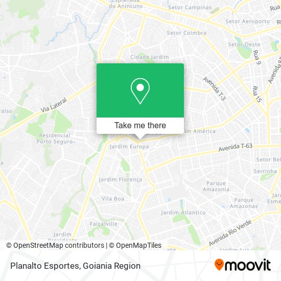 Planalto Esportes map